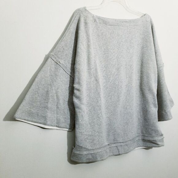 NWT Caslon (Nordstrom Brand) Batwing Oversize Popover Sweater Heather Grey Small - Picture 2 of 7
